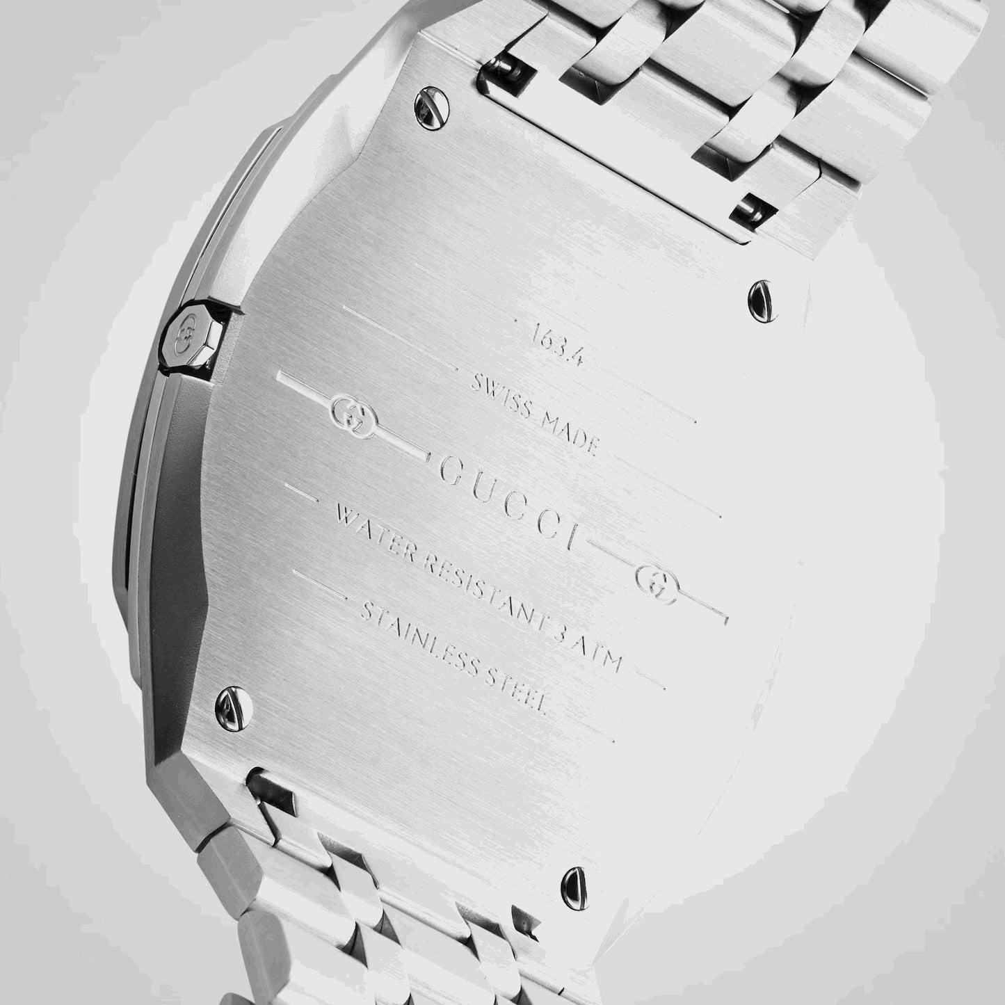 Elegant Gucci 25H Ladies' Stainless Steel Watch with Pink Dial
