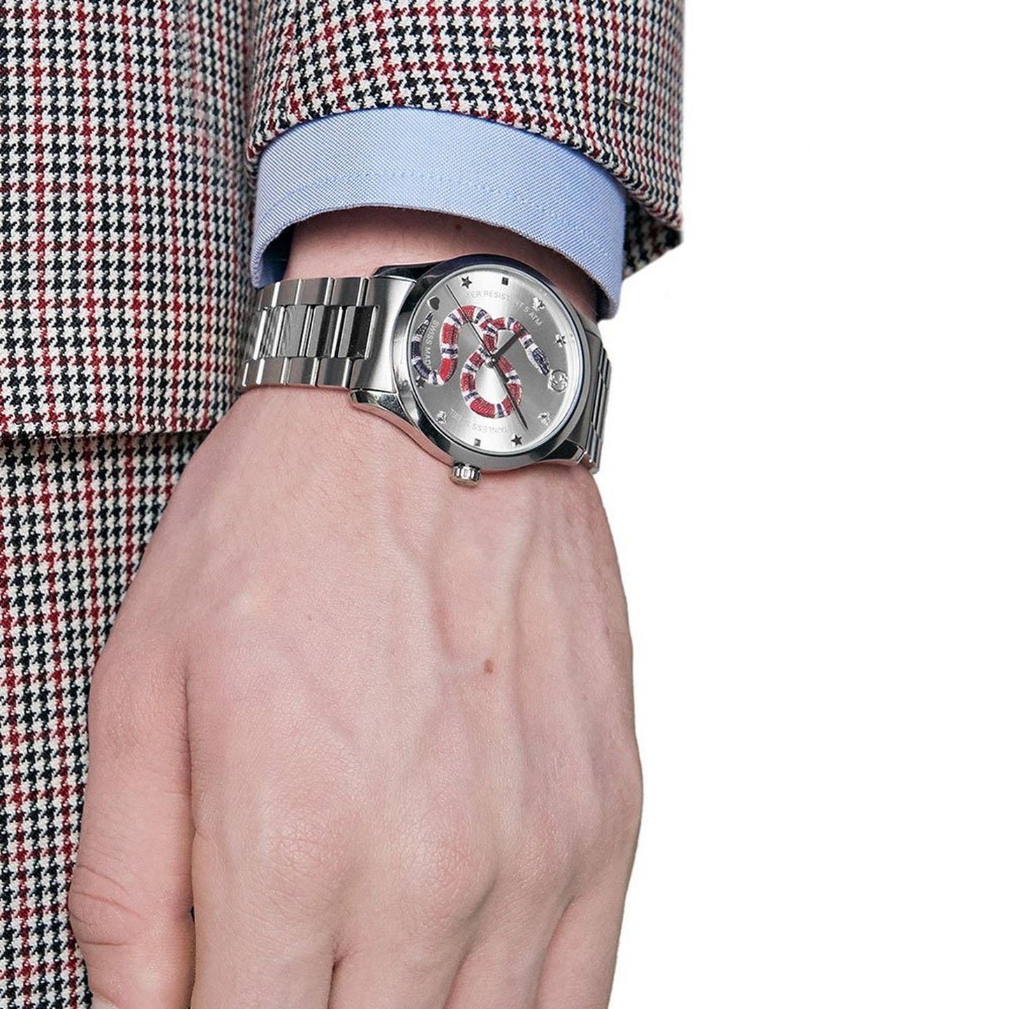 Premium Gucci G-Timeless Snake Stainless Steel Men's Watch