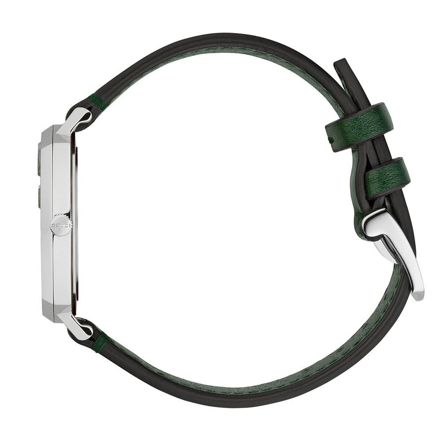 Gucci G-Timeless Iconic Logo Dial Leather Strap Watch