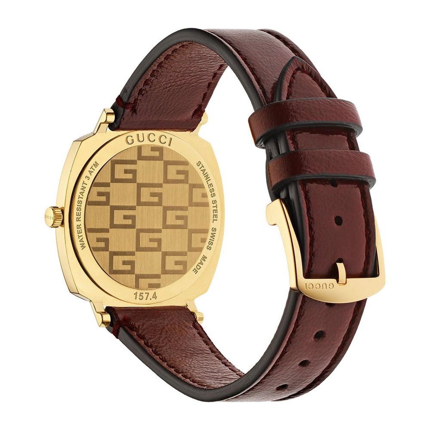 Elegant Gucci Unisex Grip Gold PVD Analog Watch