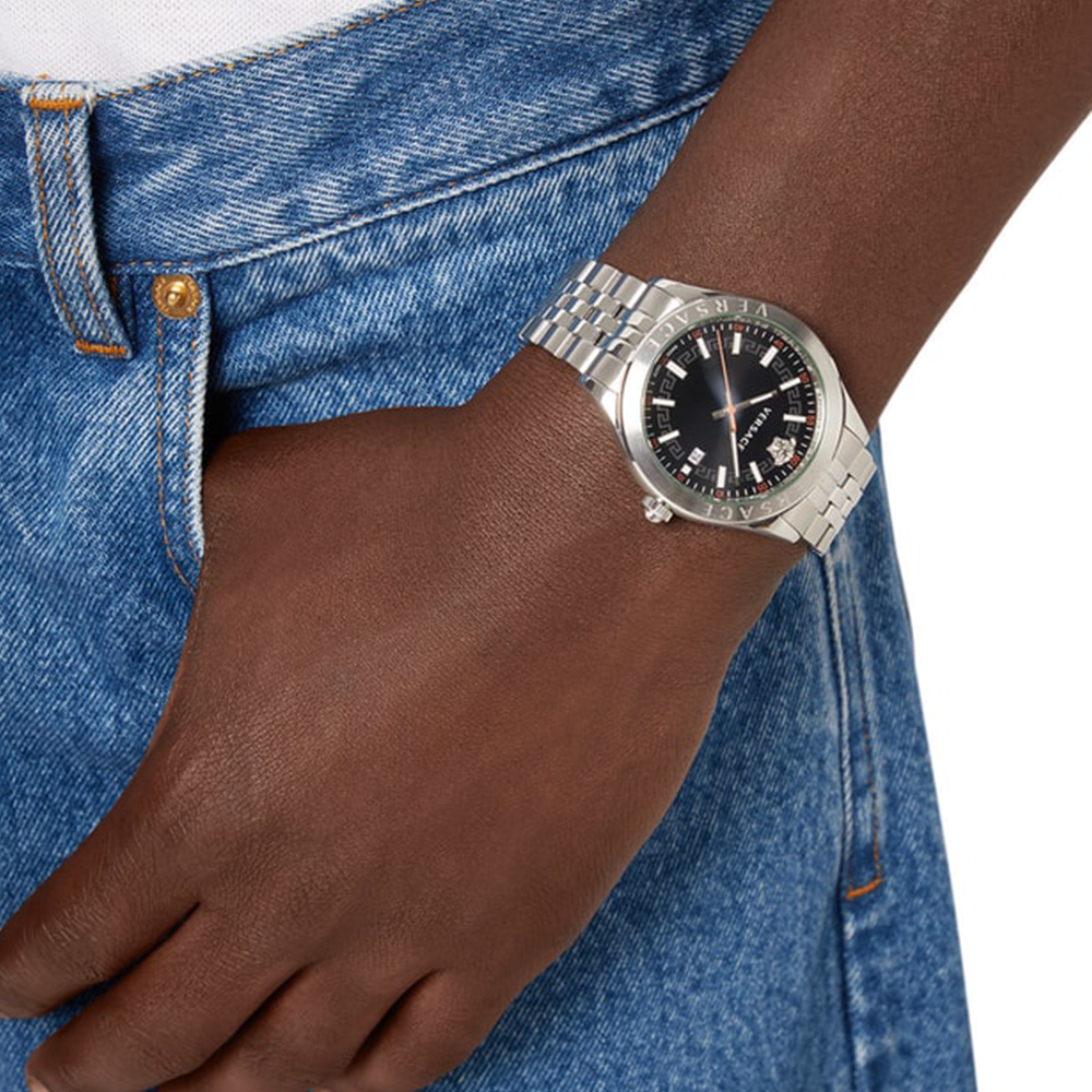 Versace VEVK00420 Hellenyium Black Dial Men's Watch
