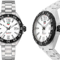 Tag Heuer Formula 1 White Dial Silver Steel Strap Watch for Men - WAZ1111.BA0875