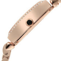 Emporio Armani Gianni T-Bar Analog Crystal Brown Dial Rose Gold Steel Strap Watch For Women - AR11407