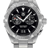 Tag Heuer Aquaracer Quartz Black Dial Silver Steel Strap Watch for Men - WAY111Z.BA0928