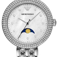 Emporio Armani Rosa Quartz Mother of Pearl Dial Silver Steel Strap Watch For Women - AR11461