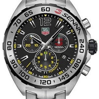 Tag Heuer Formula 1 Senna Limited Edition Chronograph Black Dial Silver Steel Strap Watch for Men - CAZ1013.BA0883