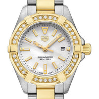 Tag Heuer Aquaracer Diamonds Mother of Pearl Dial Two Tone Steel Strap Watch for Women - WBD1421.BB0321