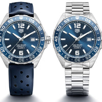 Tag Heuer Formula 1 Bucherer Blue Edition Blue Dial Blue Calfskin Strap Watch for Men - WAZ2015.FT8023