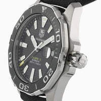 Tag Heuer Aquaracer Calibre 5 Automatic Black Dial Black Nylon Strap Watch for Men - WAY211A.FC6362