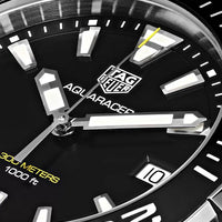 Tag Heuer Aquaracer Black Dial Silver Steel Strap Watch for Men - WAY111A.BA0928