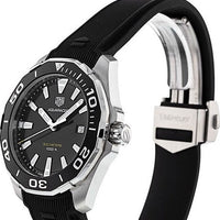 Tag Heuer Aquaracer Quartz Black Dial Black Rubber Strap Watch for Men -  WAY101A.FT6141