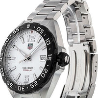 Tag Heuer Formula 1 White Dial Silver Steel Strap Watch for Men - WAZ1111.BA0875