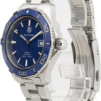 Tag Heuer Aquaracer Calibre 5 Automatic Blue Dial Silver Steel Strap Watch for Men - WAK2111.BA0830