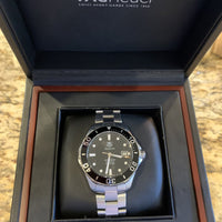 Tag Heuer Aquaracer Automatic Caliber 5 Black Dial Silver Steel Strap Watch for Men - WAN2110.BA0822