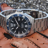 Tag Heuer Formula 1 Bucherer Blue Edition Blue Dial Silver Steel Strap Watch for Men - WAZ2015.BA0842