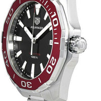 Tag Heuer Aquaracer Black Dial Silver Steel Strap Watch for Men - WAY101B.BA0746