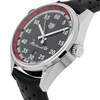 Tag Heuer Carrera Muhammad Ali Calibre 5 Black Dial Black Leather Strap Watch for Men - WAR2A11.FC6337