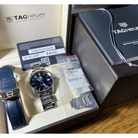 Tag Heuer Carrera Quartz Blue Dial Silver Steel Strap Watch for Women - WAR1112.BA0601