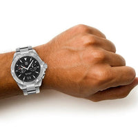 Tag Heuer Aquaracer Quartz Black Dial Silver Steel Strap Watch for Men - WAY111Z.BA0928