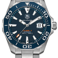 Tag Heuer Aquaracer Calibre 5 Blue Dial Silver Steel Strap Watch for Men - WAY211C.BA0928