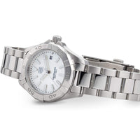 Tag Heuer Aquaracer Quartz Mother of Pearl White Dial Silver Steel Strap Watch for Women - WBD1411.BA0741