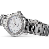 Tag Heuer Aquaracer Diamonds Mother of Pearl Dial Silver Steel Strap Watch for Women - WBD131B.BA0748