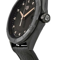Tag Heuer Formula 1 Quartz Diamonds Black Dial Black Leather Strap Watch for Women - WBJ1317.FC8230