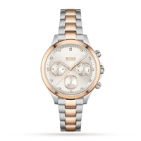 Hugo Boss Women's 1502564 Pandora Two-Tone Stainless Steel Watch with Rose Gold Accents