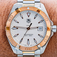 Tag Heuer Aquaracer White Dial Watch for Men - WAY1150.BD0911