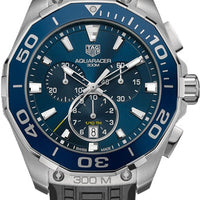 Tag Heuer Aquaracer Chronograph Blue Dial Black Rubber Strap Watch for Men - CAY111B.FT6041