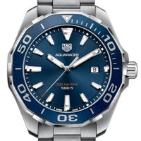 Tag Heuer Aquaracer Blue Dial Silver Steel Strap Watch for Men - WAY101C.BA0746
