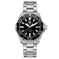 Tag Heuer Aquaracer Black Dial Silver Steel Strap Watch for Men - WAY111A.BA0928