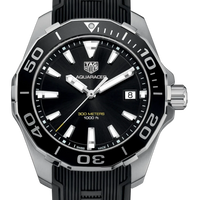 Tag Heuer Aquaracer Black Dial Black Rubber Strap Watch for Men - WAY111A.FT6151