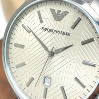 Emporio Armani Renato Quartz Grey Dial Grey Steel Strap Watch For Men - AR11120