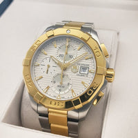 Tag Heuer Aquaracer Caliber 16 Automatic White Dial Two Tone Steel Strap Watch for Men - CAY2121.BB0923