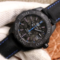 Tag Heuer Aquaracer Calibre 5 Black Nylon Strap Carbon Dial Watch for Men -  WBD218C.FC6447