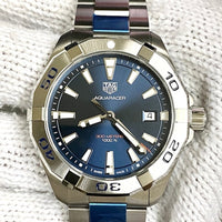 Tag Heuer Aquaracer Blue Dial Silver Steel Strap Watch for Men - WBD1112.BA0928