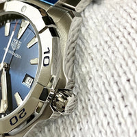 Tag Heuer Aquaracer Blue Dial Silver Steel Strap Watch for Men - WBD1112.BA0928