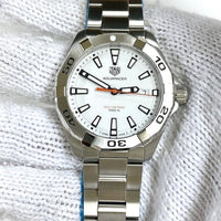 Tag Heuer Aquaracer Quartz White Dial Silver Steel Strap Watch for Men - WBD1111.BA0928
