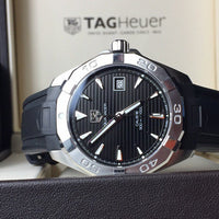 Tag Heuer Aquaracer Caliber 5 Automatic Black Dial Black Rubber Strap Watch for Men - WAY2113.FT8021