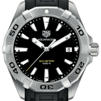 Tag Heuer Aquaracer Quartz Black Dial Black Rubber Strap Watch for Men -  WBD1110.FT8021