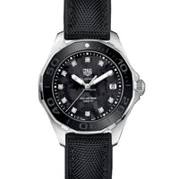 Tag Heuer Aquaracer Quartz Mother of Pearl Black Dial Black NATO Strap Watch for Women - WAY131M.FT6092