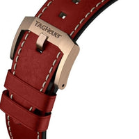 Tag Heuer Autavia Calibre 5 Chinese New Year Maroon Dial Maroon Leather Strap Watch for Men - WBE5193.FC8300