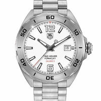 Tag Heuer Formula 1 Calibre 5 Automatic White Dial Silver Steel Strap Watch for Men - WAZ2114.BA0875