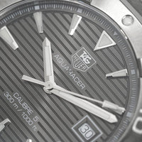 Tag Heuer Aquaracer Automatic Anthracite Grey Dial Silver Steel Strap Watch for Men - WAY2113.BA0928