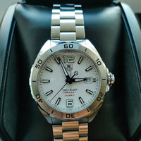 Tag Heuer Formula 1 Calibre 5 Automatic White Dial Silver Steel Strap Watch for Men - WAZ2114.BA0875