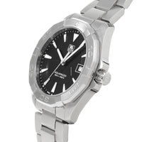 Tag Heuer Aquaracer Quartz Black Dial Silver Steel Strap Watch for Men - WAY1110.BA0928