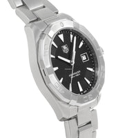 Tag Heuer Aquaracer Quartz Black Dial Silver Steel Strap Watch for Men - WAY1110.BA0928