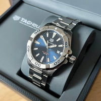 Tag Heuer Aquaracer Blue Dial Silver Steel Strap Watch for Men - WBD1112.BA0928