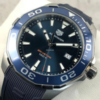 Tag Heuer Aquaracer Quartz Blue Dial Blue Rubber Strap Watch for Men -  WAY101C.FC6153